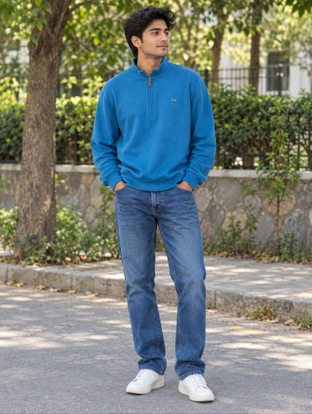 The Hamptons NWT Cotton Blue Qt Zip Jacket Size 2XL
